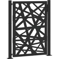 vidaXL Poort met lichtontwerp 100x125 cm staal zwart