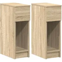 vidaXL Nachtkastjes 2 st met lade 20x36x60 cm sonoma eikenkleurig