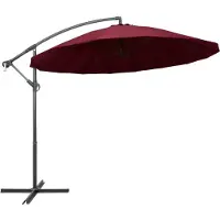 vidaXL Zweefparasol met aluminium paal 3 m bordeauxrood