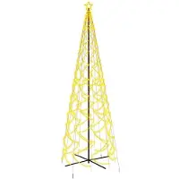 vidaXL Kegelkerstboom 1400 LED's warmwit 160x500 cm