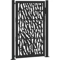 vidaXL Poort met sporenontwerp 100x150 cm staal zwart
