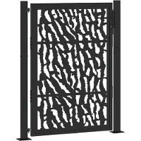 vidaXL Poort met sporenontwerp 100x125 cm staal zwart