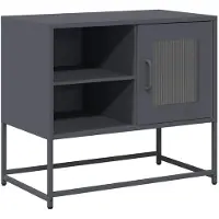 vidaXL Tv-meubel 68x39x60,5 cm staal antracietkleurig