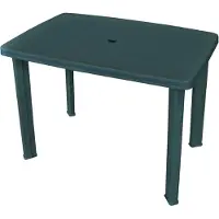 vidaXL tuin eettafel - kunststof, groen, 101 x 68 x 72 cm