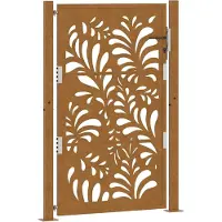 vidaXL Poort met golfontwerp 100x150 cm weervast staal