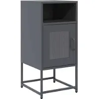 vidaXL Nachtkastje 36x39x78 cm koudgewalst staal antracietkleurig