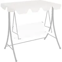 vidaXL Vervangingsluifel voor schommelbank 188/168x145/110 cm wit