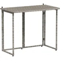 vidaXL Tuintafel inklapbaar 90x51x75 cm poly rattan grijs