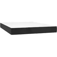vidaXL Pocketveringmatras medium 140x200x20 cm fluweel zwart