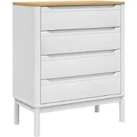 vidaXL Ladekast FLORO massief grenenhout wit