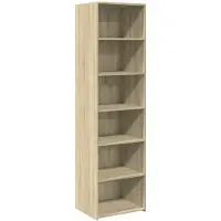 vidaXL Hoge kast 50x41x185 cm bewerkt hout sonoma eikenkleurig