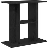 vidaXL Aquariumstandaard Zwart Eiken 60x30x60 cm Bewerkt Hout