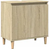 vidaXL Wastafelkast 58x33x60 cm bewerkt hout sonoma eikenkleurig
