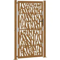 vidaXL Poort met sporenontwerp 100x175 cm weervast staal