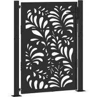 vidaXL Poort met golfontwerp 100x125 cm staal zwart