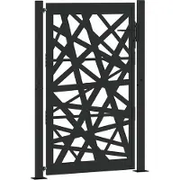 vidaXL Poort met lichtontwerp 105x155 cm staal zwart