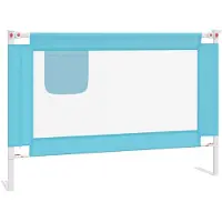 vidaXL Bedhekje peuter 100x25 cm stof blauw