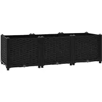 vidaXL Plantenbak verhoogd 120x40x38 cm polypropyleen