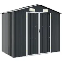 vidaXL Tuinschuur 205x129x183 cm gegalvaniseerd staal antraciet