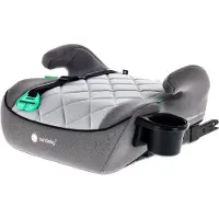 Sun baby LittleNest Pro - Zitverhoger met ISOFIX - 125–150 cm, montage-indicator, armsteunen, bekerhouder, montage in rijrichting - Stoelverhoger - Zitverhoger - Autozitje - Grijs