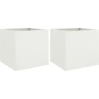 vidaXL Plantenbakken 2 st 42x40x39 cm staal wit