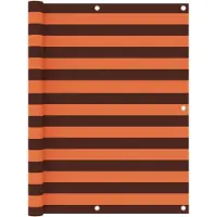 vidaXL Balkonscherm 120x600 cm oxford stof oranje en bruin