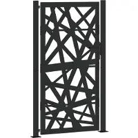 vidaXL Poort met lichtontwerp 100x175 cm staal zwart