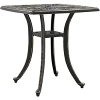 vidaXL Tuintafel 53x53x53 cm gietaluminium bronskleurig