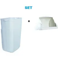 Marplast S.p.A. Set Marplast dustbin 23 liters white MP 742 with folding ...