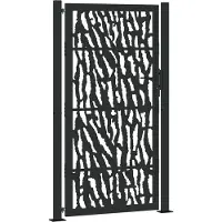 vidaXL Poort met sporenontwerp 100x175 cm staal zwart