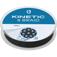 Kinetic Cyber 8 Gevlochten Vislijn 150 M Zwart 0.300 mm