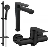 Mexen Pecos DQ40 doucheset, zwart - 72714DQ40-70