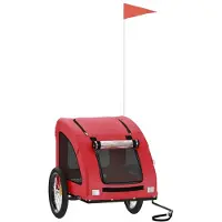vidaXL Hondenfietstrailer oxford stof en ijzer rood