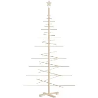 vidaXL Kerstdecoratie kerstboom 180 cm massief grenenhout
