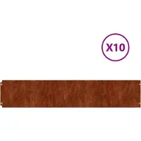 vidaXL Gazonranden 10 stuks 20x103 cm flexibel cortenstaal