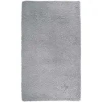 vidaXL Hoogpolig vloerkleed NAVARRA 60x100 cm polyester zilvergrijs