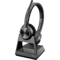 HP Stereohoofdset Poly Savi 7320 UC DECT, 1880–1900 MHz, Draadloos, Kantoor / callcenter, 160 g, Hoofdtelefoon met microfoon, Zwart