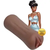 XKIN Beauty Queen Lulu - levensechte kunstvagina‑masturbator (donker natuurkleur)