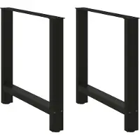 vidaXL Eettafelpoten 2 st 80x(72-73) cm staal zwart