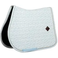 Kentucky Horsewear Horsewear - Zadeldoek velvet flags printing light blue jumping cob