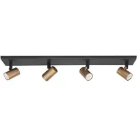 Highlight Spot Piccolo 4lichts Zwart/Goud