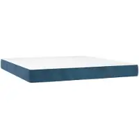 vidaXL Pocketveringmatras, medium, donkerblauw, 180x200x20 cm, fluweel