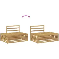 vidaXL 5 st Buiten bank set Wit