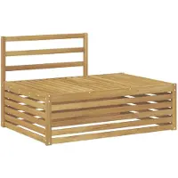 vidaXL Buitenhoekbank Wit 115 x 83 x 73 cm Massief Acacia Hout