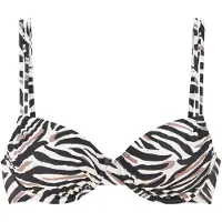 LASCANA Bikinitop crème / greige / zwart