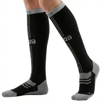R2B Sport Compressiekousen Zwart Dames/Heren - Compressiesokken Hardlopen