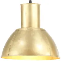 vidaXL Hanglamp rond 25 W E27 28,5 cm messingkleurig