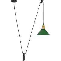 vidaXL Hanglamp in hoogte verstelbaar E27 Ø22 cm metaal glanzend groen