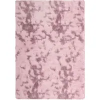 vidaXL Hoogpolig vloerkleed NAVARRA 120x170 cm polyester stoffig roze