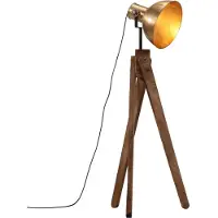 vidaXL Vloerlamp, 25W, antiek messing, 45x45x120 cm, E27